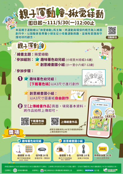 教育部體育署「i運動資訊」Line官方帳號辦理「親子運動繪｣活動附件一.png