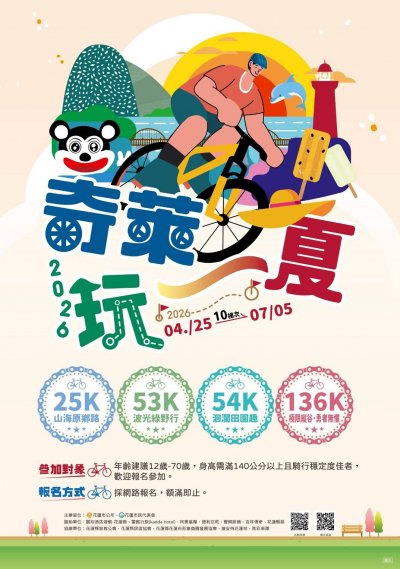公文轉知：花蓮市公所辦理2026「奇萊玩一夏」自行車輕旅行活動海報10梯次0226開始報名.jpg