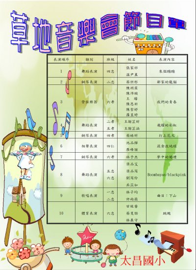 太昌國小兒童節草地音樂會節目表海報.JPG