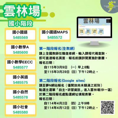 【專業知能】「115年度教師專業成長研習實施計畫-夢的N次方素養工作坊-中一區雲林場」(海報3).png