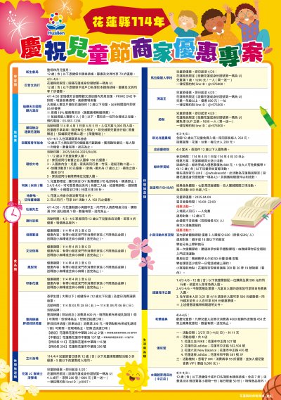 花蓮縣114年慶祝兒童節計畫—商家優惠專案海報.jpg